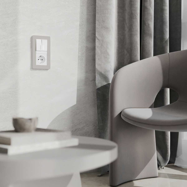 Рамка Werkel Split на 2 поста дымчатый/белый W0023067 4690389206061