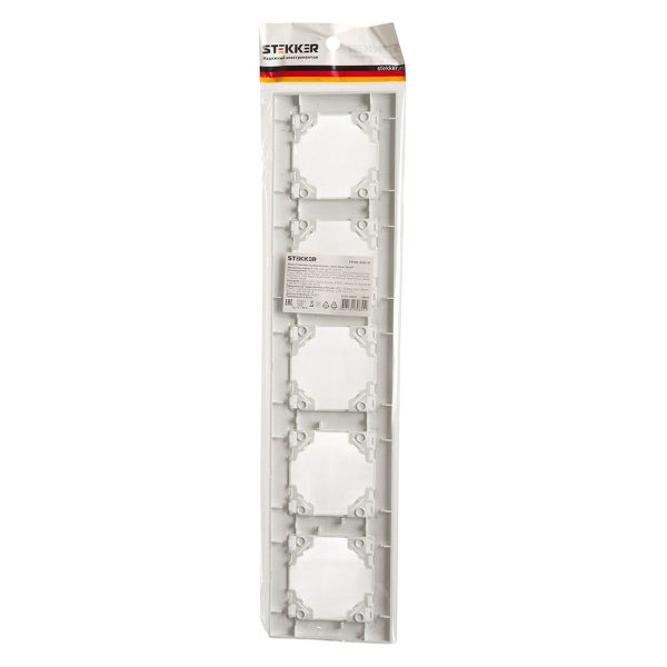 Рамка 5-постовая Stekker Эрна белый PFR00-9005-01 39620
