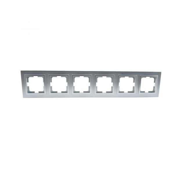 Рамка 6-постовая Mono Electric Despina серебро 102-210000-166 Рамка 6-постовая Mono Electric Despina серебро 102-210000-166