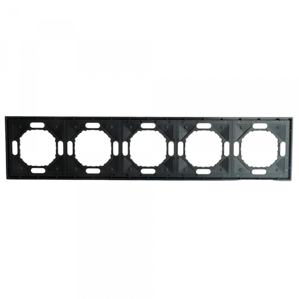 Рамка STEKKER, PFR00-5005-05 5-местная, серия Эмили, черный уголь, soft touch 49862 Рамка STEKKER, PFR00-5005-05 5-местная, серия Эмили, черный уголь, soft touch 49862