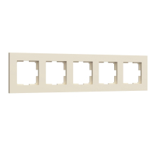 Рамка Werkel Slab на 5 постов айвори матовый W0052962 4690389207938