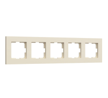Рамка Werkel Slab на 5 постов айвори матовый W0052962 4690389207938