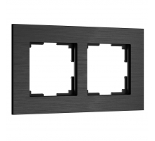 Рамка Werkel AluMax на 2 поста черный алюминий W0023508 4690389204043