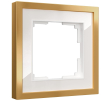 Рамка Werkel Baguette на 1 пост белый/золотистая латунь W0012853 a072282