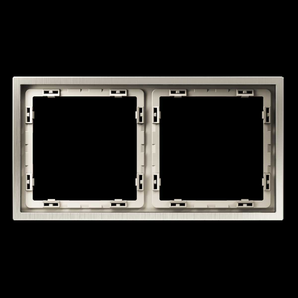 Рамка металлическая на 2 поста, S70 Metal (никель) Voltum VLSM120211
