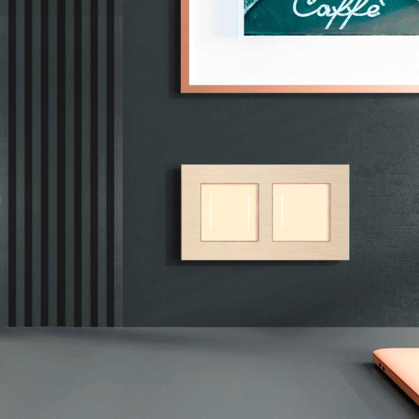 Рамка Werkel AluMax на 2 поста шампань W0023511 4690389204050