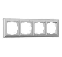 Рамка Werkel Fiore на 4 поста серебряный W0042206 4690389160431