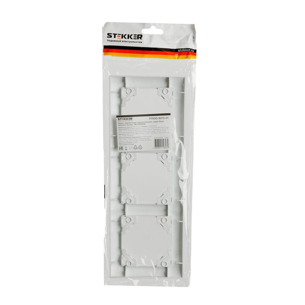 Рамка 3-постовая Stekker Эрна Элегант белый PFR00-9013-01 49631