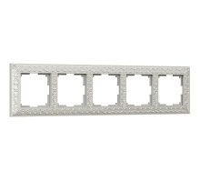 Рамка Werkel Antik на 5 постов жемчужный WL07-Frame-05 4690389063534