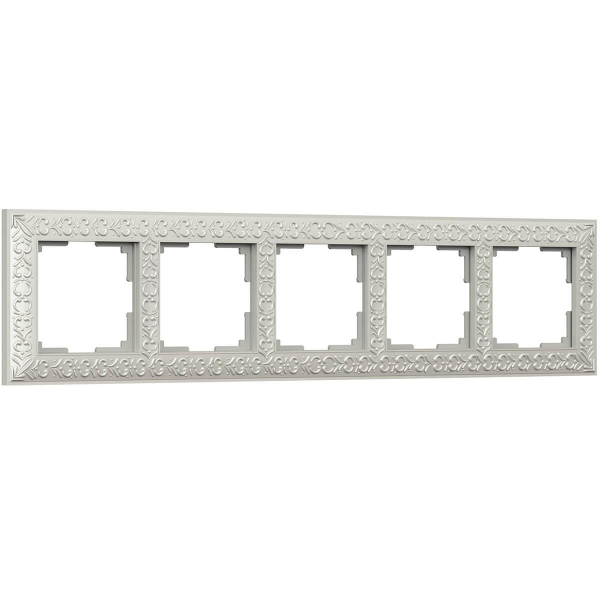 Рамка Werkel Antik на 5 постов жемчужный WL07-Frame-05 4690389063534 Рамка Werkel Antik на 5 постов жемчужный WL07-Frame-05 4690389063534