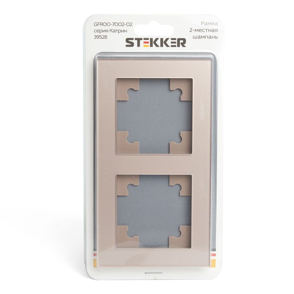 Рамка 2-постовая Stekker Катрин шампань GFR00-7002-02 39528