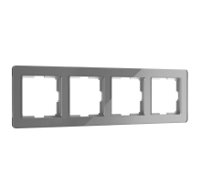 Рамка Werkel Acrylic на 4 поста графит W0042704 4690389190537