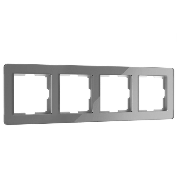 Рамка Werkel Acrylic на 4 поста графит W0042704 4690389190537 Рамка Werkel Acrylic на 4 поста графит W0042704 4690389190537
