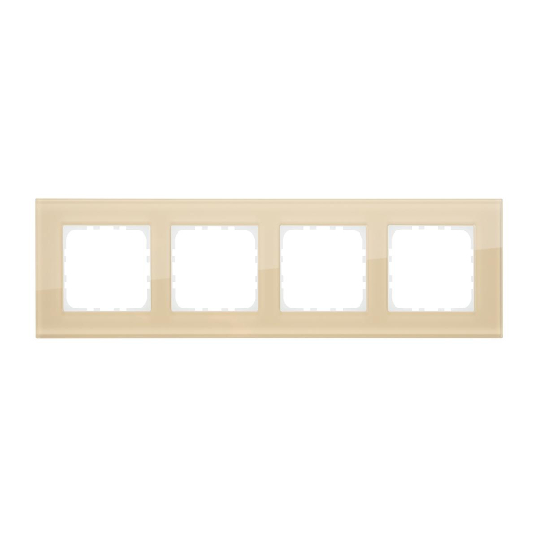 Рамка LK Studio 4-постовая, натуральное стекло (кремовый) LK80 844417-1