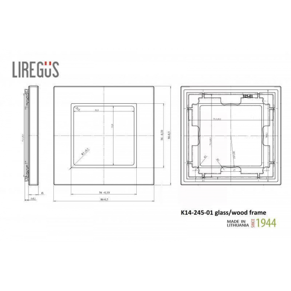 Рамка 1-постовая Liregus Epsilon сталь 28-2271