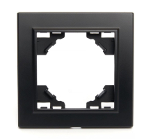 Рамка 1-постовая Stekker Эрна черный PFR00-9001-03 39625