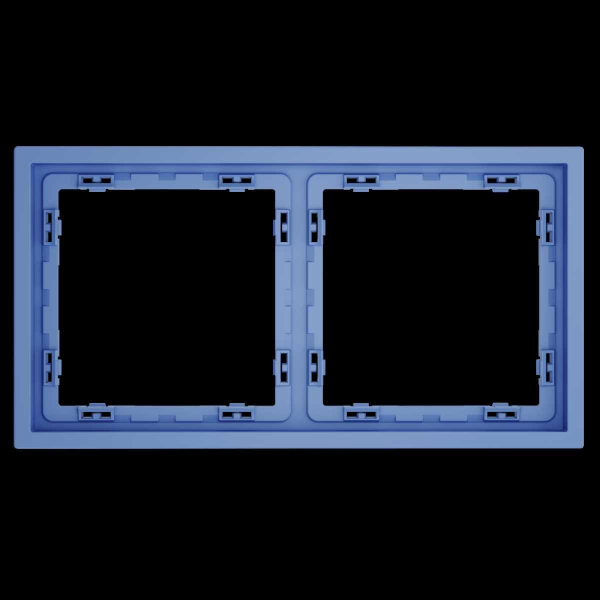 Рамка пластиковая S70 на 2 поста, (деним) Voltum VLS100215