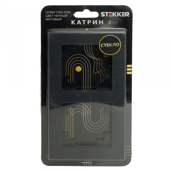 Рамка 2-постовая Stekker Катрин черный матовый GFR00-7002-05М 49601 Рамка 2-постовая Stekker Катрин черный матовый GFR00-7002-05М 49601