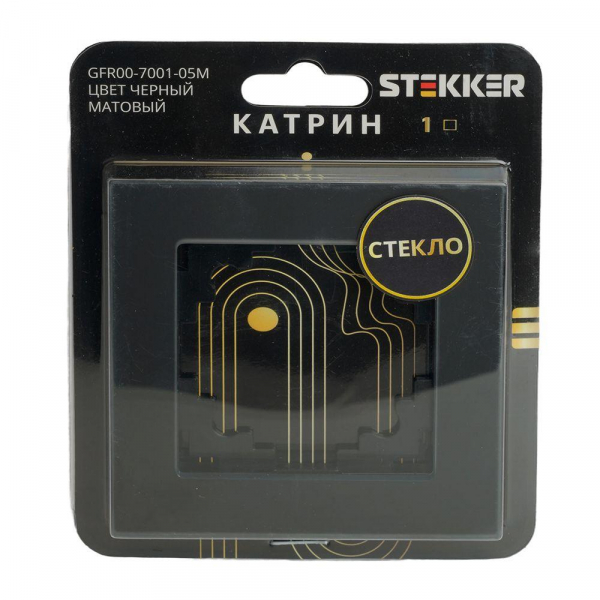 Рамка 1-постовая Stekker Катрин черный матовый GFR00-7001-05М 49600 Рамка 1-постовая Stekker Катрин черный матовый GFR00-7001-05М 49600