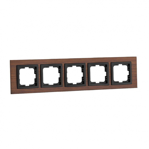Рамка 5-постовая Mono Electric Style орех 107-510000-164 Рамка 5-постовая Mono Electric Style орех 107-510000-164
