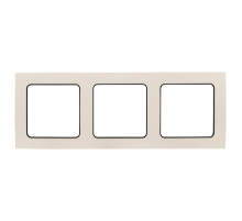 Стокгольм Рамка 3-местная белая с линией цвета черный EKF PROxima EZM-G-304-20