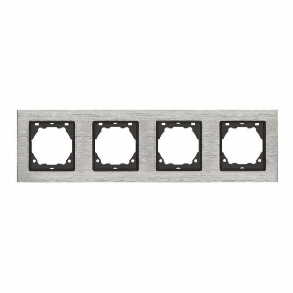 Рамка 4-постовая Vesta-Electric Exclusive Silver Metallic серебро FRM050401STA Рамка 4-постовая Vesta-Electric Exclusive Silver Metallic серебро FRM050401STA