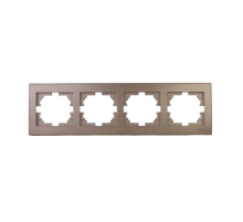 Рамка 4-ая горизонтальная Lezard Rain бронза 703-3131-149