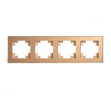 Рамка 4-постовая Stekker Катрин золото GFR00-7004-08 49038