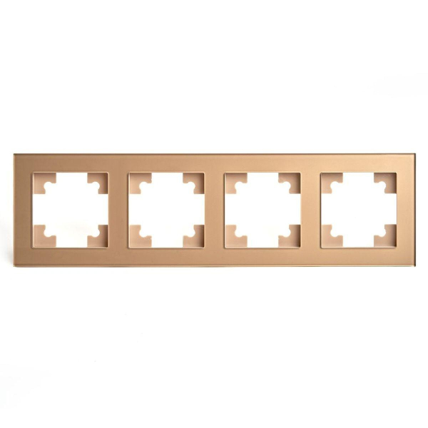 Рамка 4-постовая Stekker Катрин золото GFR00-7004-08 49038