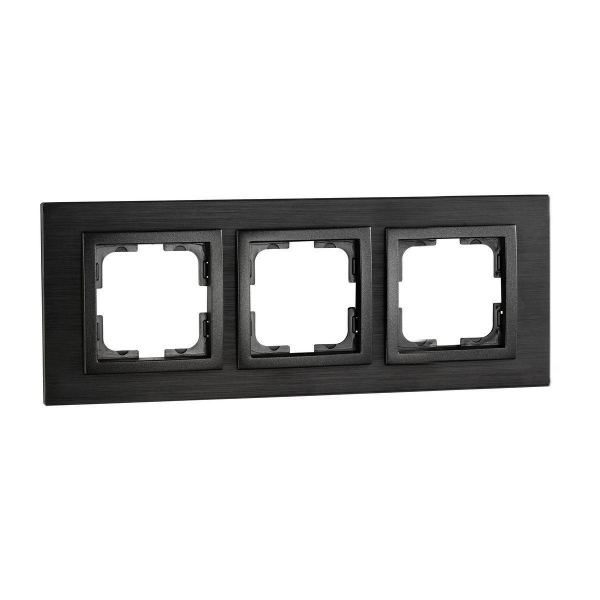 Рамка 3-постовая Mono Electric Style Aluminium дымчатый графит 107-820000-162 Рамка 3-постовая Mono Electric Style Aluminium дымчатый графит 107-820000-162