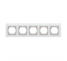 Рамка 5-постовая Vesta-Electric ExclusiveWhite белый FRM050503BEL