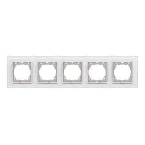 Рамка 5-постовая Vesta-Electric ExclusiveWhite белый FRM050503BEL