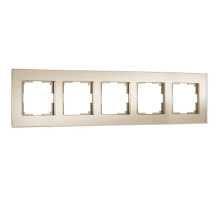 Рамка Werkel Senso на 5 постов шампань стекло soft-touch W0053111 4690389214295