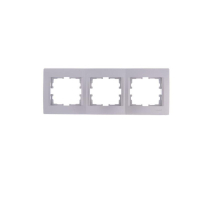 Рамка 3-ая горизонтальная Lezard Karina серебро 707-4300-148