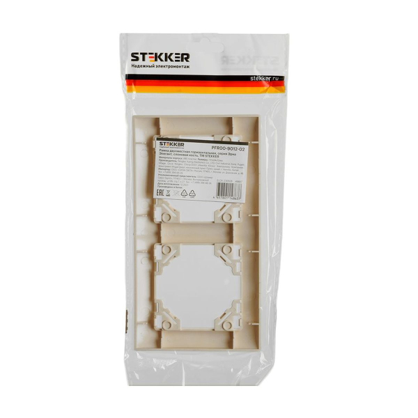 Рамка 2-постовая Stekker Эрна Элегант слоновая кость PFR00-9012-02 49667