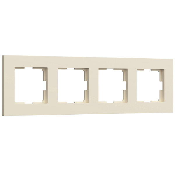 Рамка на 4 поста Werkel Slab айвори матовый W0042962 4690389193521 Рамка на 4 поста Werkel Slab айвори матовый W0042962 4690389193521