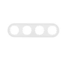 Рамка LK Studio 4-постовая круглая (белый) Vintage-Classic 889404-1