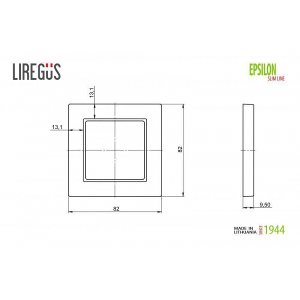 Рамка 1-постовая Liregus Epsilon антрацит 28-1201 Рамка 1-постовая Liregus Epsilon антрацит 28-1201