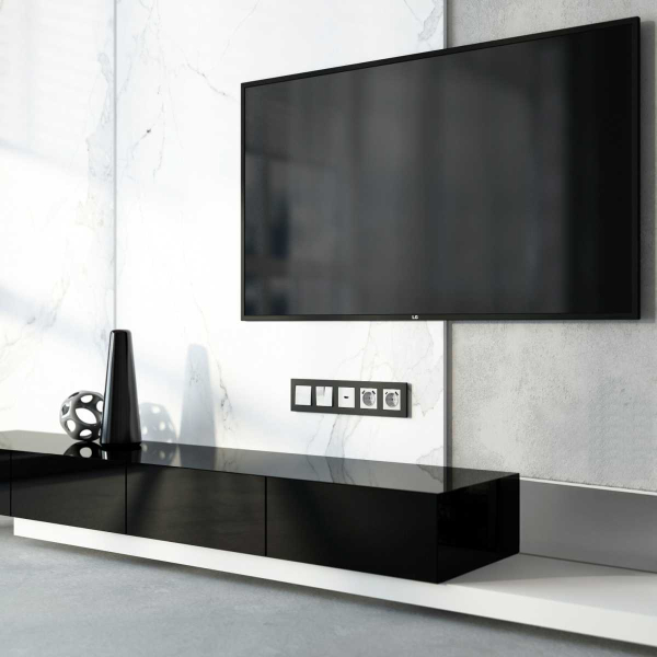 Рамка Werkel Slab на 5 постов черный софт W0052908 4690389207907