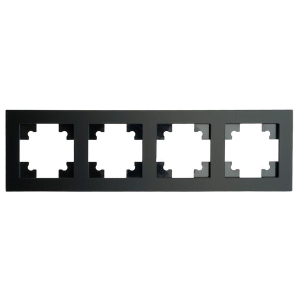 Рамка 4-постовая Stekker Катрин черный матовый GFR00-7004-05М 49603