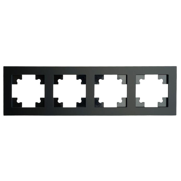 Рамка 4-постовая Stekker Катрин черный матовый GFR00-7004-05М 49603