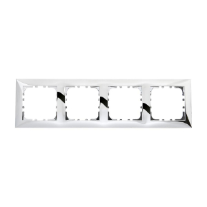 Рамка LK Studio 4-постовая (блестящее серебро) LK60 864443-1