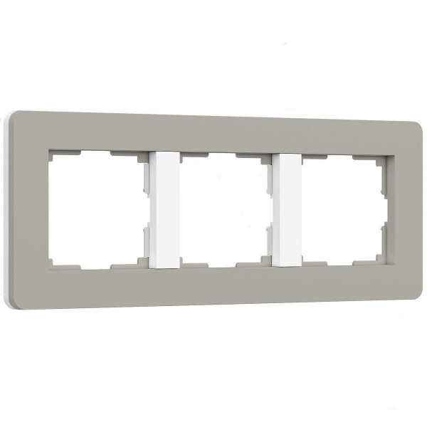 Рамка Werkel Split на 3 поста дымчатый/белый W0033067 4690389206085 Рамка Werkel Split на 3 поста дымчатый/белый W0033067 4690389206085