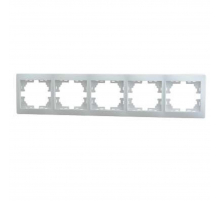 Рамка 5-ая горизонтальная Lezard Mira белая 701-0200-150