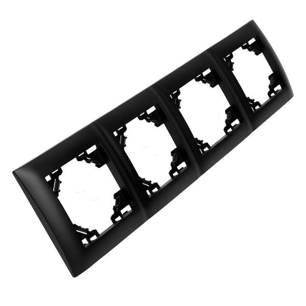 Рамка 4-постовая Stekker Эрна Элегант черный PFR00-9014-03 49664