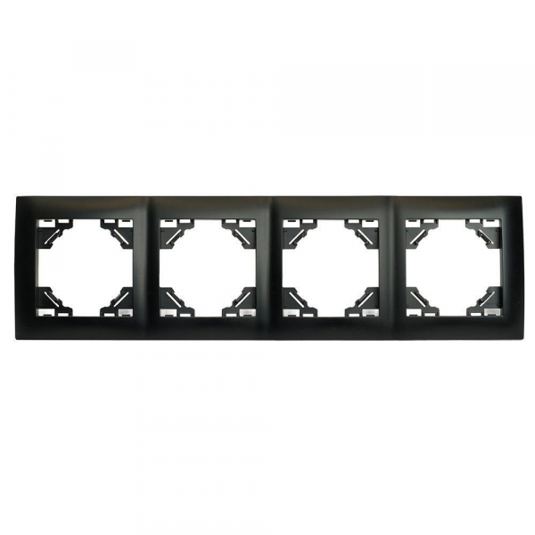 Рамка 4-постовая Stekker Эрна Элегант черный PFR00-9014-03 49664 Рамка 4-постовая Stekker Эрна Элегант черный PFR00-9014-03 49664