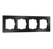 Рамка Werkel Aluminium на 4 поста алюминий черный W0041708 4690389158124