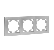 Валенсия Рамка 3-местная сталь EKF EWM-G-303-30