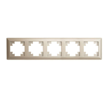 Рамка 5-постовая Stekker Катрин шампань PFR00-7005-02 39806