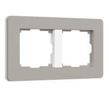 Рамка Werkel Split на 2 поста дымчатый/белый W0023067 4690389206061